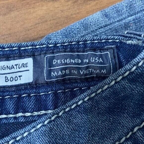 Miss Me Signature Bootcut Jean Low Rise Embroidered Beaded Denim Pant 30" - Picture 14 of 16